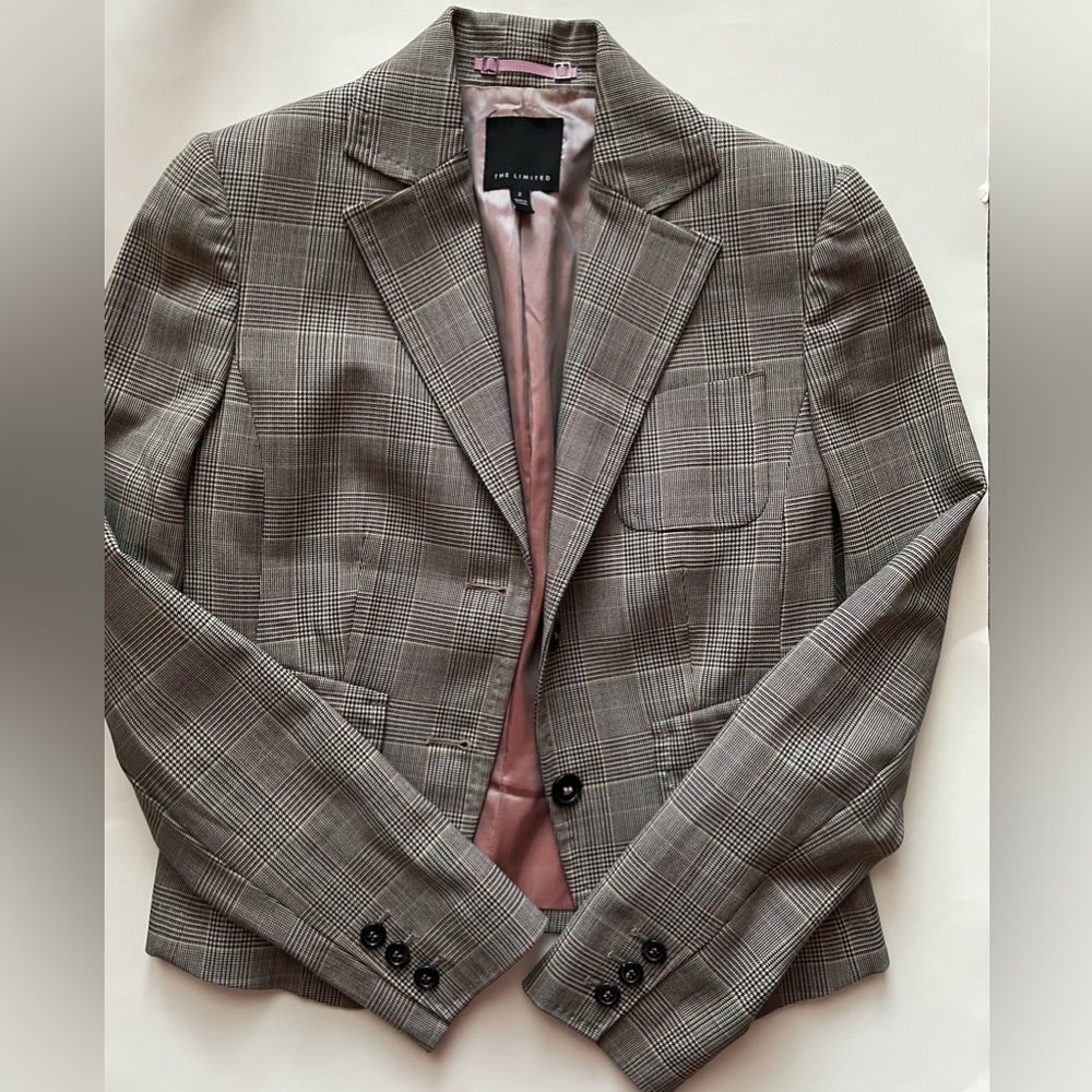Vintage The Limited Houndstooth Plaid Suit
